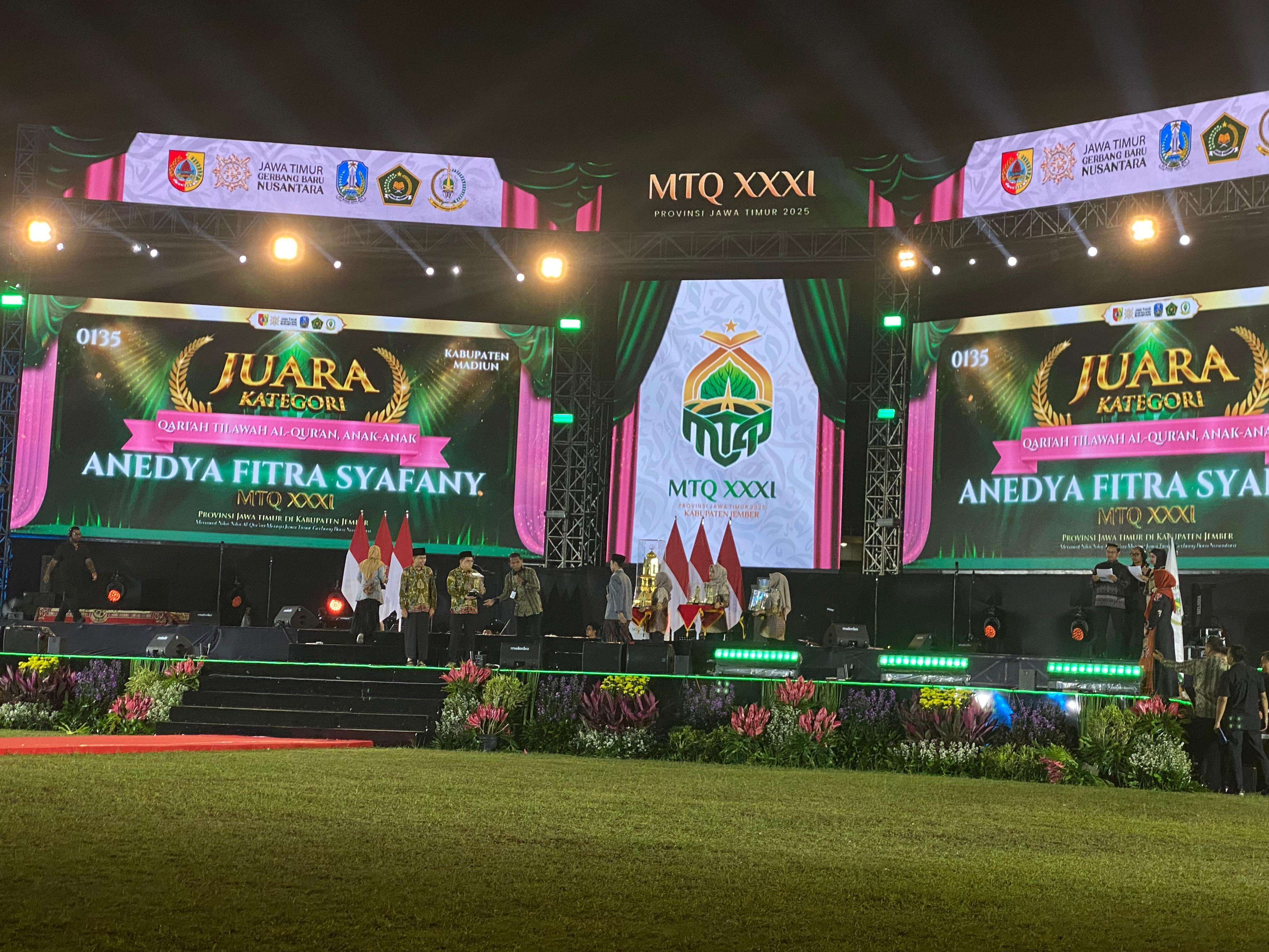 PRESTASI MEMBANGGAKAN ! JEMBER RAIH JUARA KE-3 DI MTQ XXXI JAWA TIMUR 2025