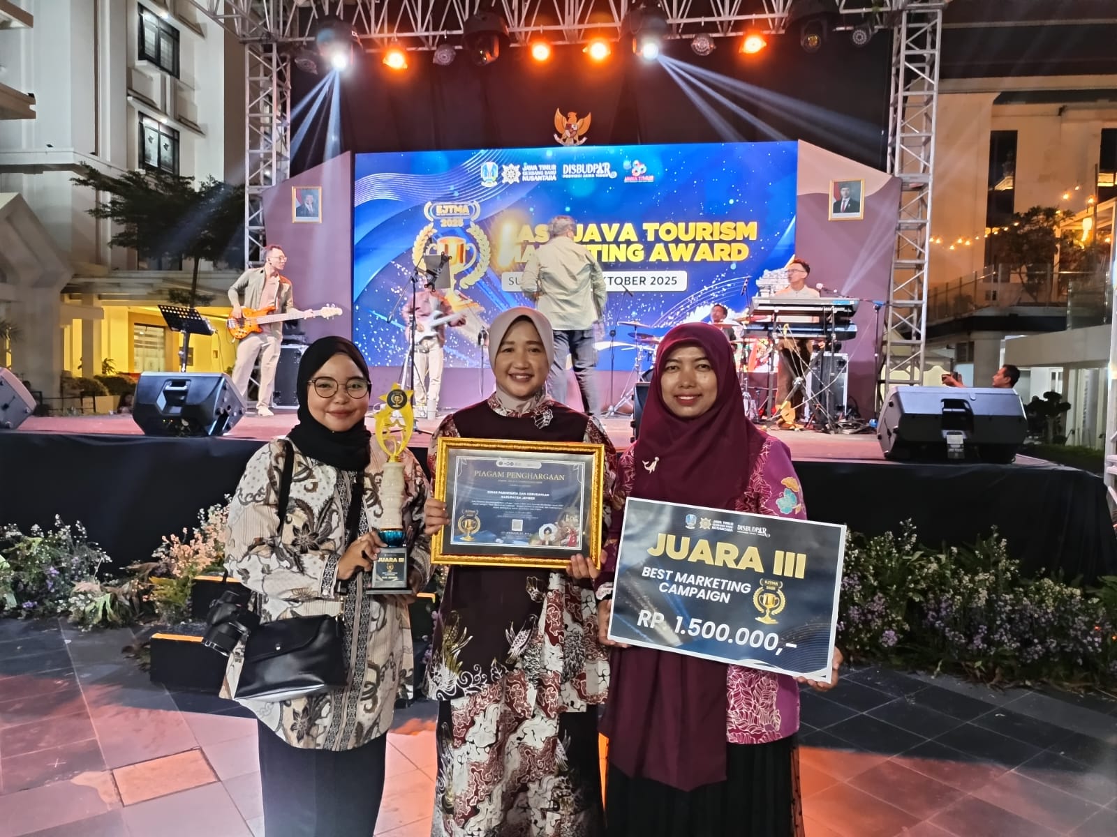 Pariwisata jember melesat. Jember masuk 3 besar best marketing campaign EJTMA 2025
